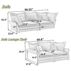 Modern Comfy Upholstered Sofa Cloud Couch