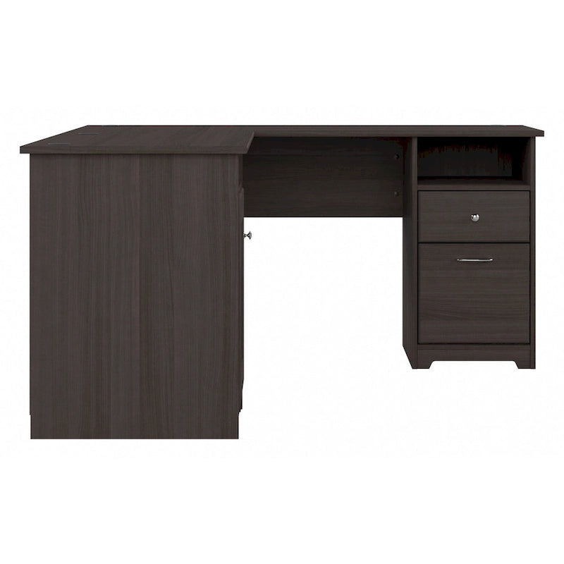 60W L-Shaped Computer Desk with Storage Cabinet & File Drawer