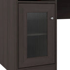 60W L-Shaped Computer Desk with Storage Cabinet & File Drawer
