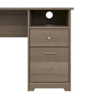 60W L-Shaped Computer Desk with Storage Cabinet & File Drawer