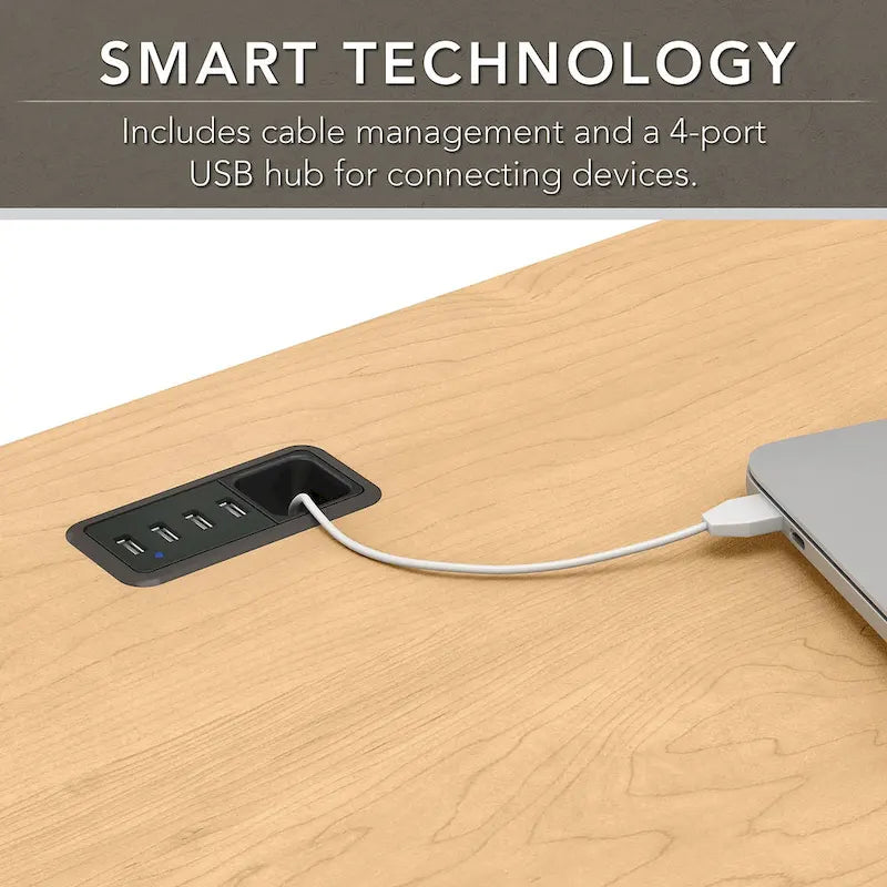 60W L-Shaped Computer Desk with Storage Cabinet & File Drawer