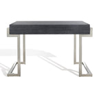 Art Deco Black Lacquer & Gold Leaf 2-Drawer Storage Desk – Luxurious Design