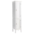 Freestanding Bathroom Linen Tower Storage Cabinet – 5 Layers, White MDF