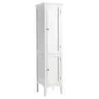 Freestanding Bathroom Linen Tower Storage Cabinet – 5 Layers, White MDF