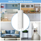 Freestanding Bathroom Linen Tower Storage Cabinet – 5 Layers, White MDF