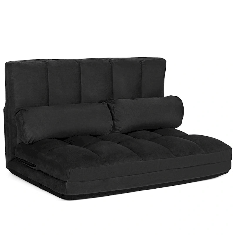 Foldable Floor Sofa Bed with 6-Position Adjustable Backrest – 330 lb Capacity