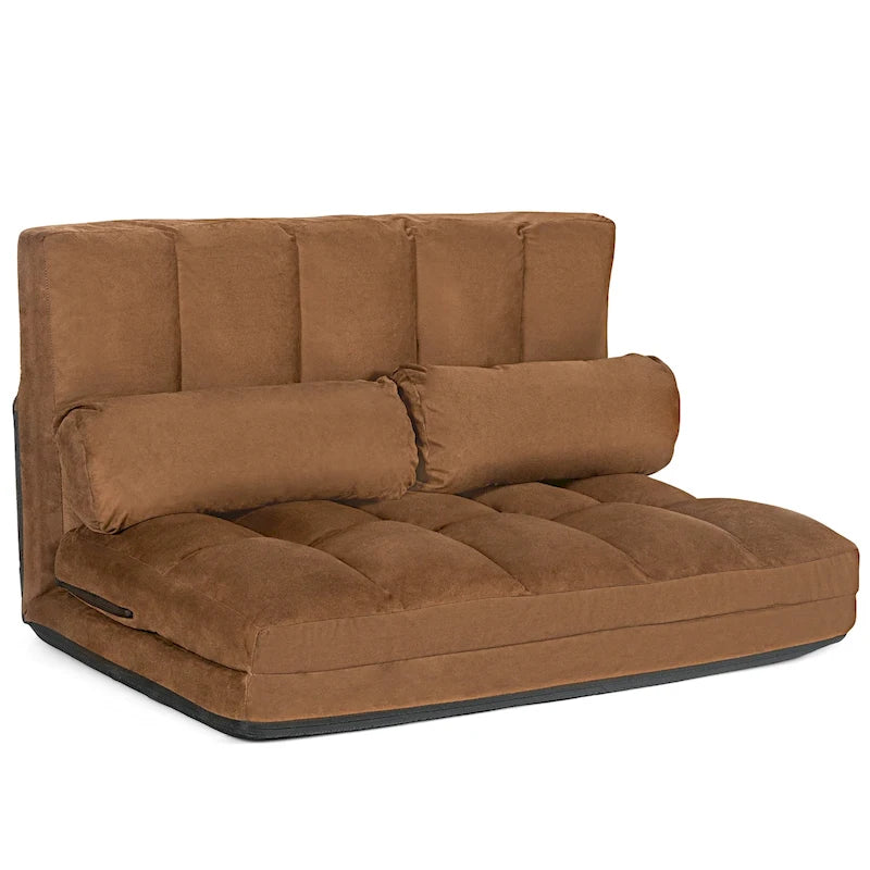 Foldable Floor Sofa Bed with 6-Position Adjustable Backrest – 330 lb Capacity