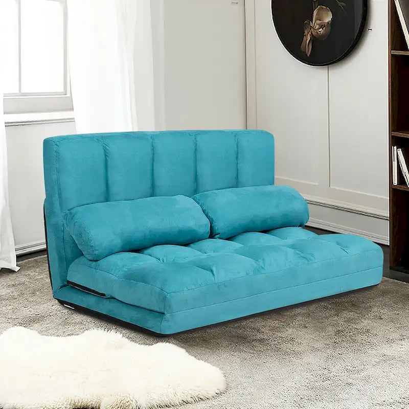 Foldable Floor Sofa Bed with 6-Position Adjustable Backrest – 330 lb Capacity