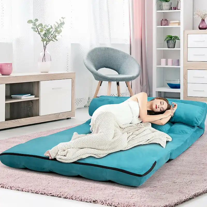 Foldable Floor Sofa Bed with 6-Position Adjustable Backrest – 330 lb Capacity