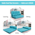 Foldable Floor Sofa Bed with 6-Position Adjustable Backrest – 330 lb Capacity