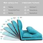Foldable Floor Sofa Bed with 6-Position Adjustable Backrest – 330 lb Capacity