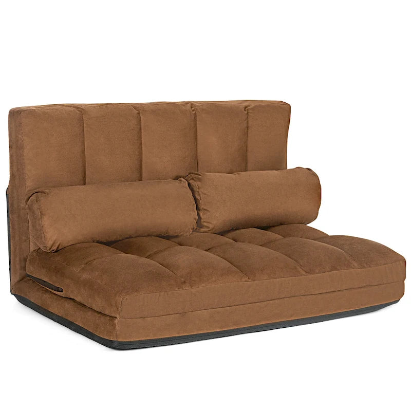 Foldable Floor Sofa Bed with 6-Position Adjustable Backrest – 330 lb Capacity
