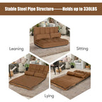 Foldable Floor Sofa Bed with 6-Position Adjustable Backrest – 330 lb Capacity