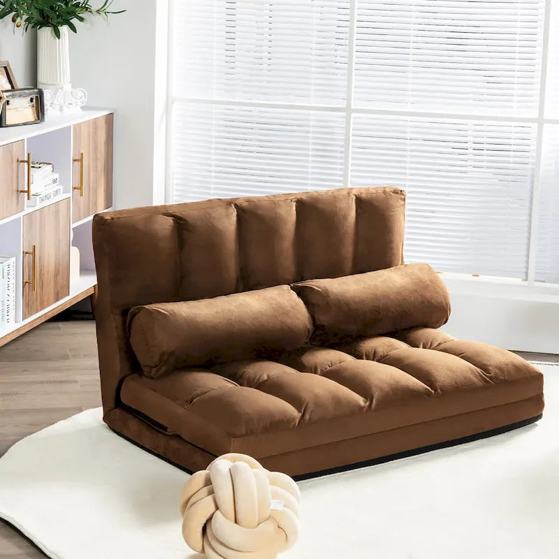 Foldable Floor Sofa Bed with 6-Position Adjustable Backrest – 330 lb Capacity