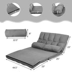 Foldable Floor Sofa Bed with 6-Position Adjustable Backrest – 330 lb Capacity