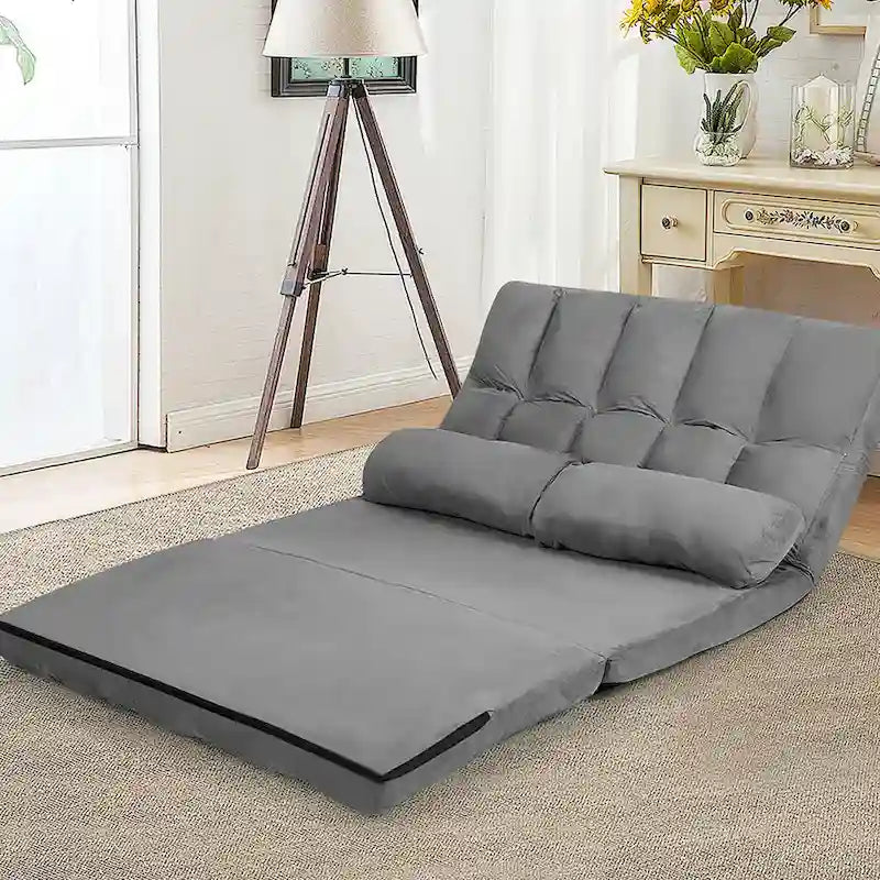 Foldable Floor Sofa Bed with 6-Position Adjustable Backrest – 330 lb Capacity