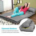 Foldable Floor Sofa Bed with 6-Position Adjustable Backrest – 330 lb Capacity