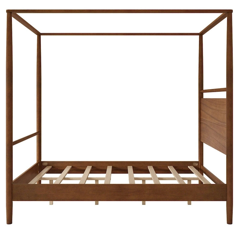 Modern Heritage Solid Pine Canopy Platform Bed – Full, Queen, King