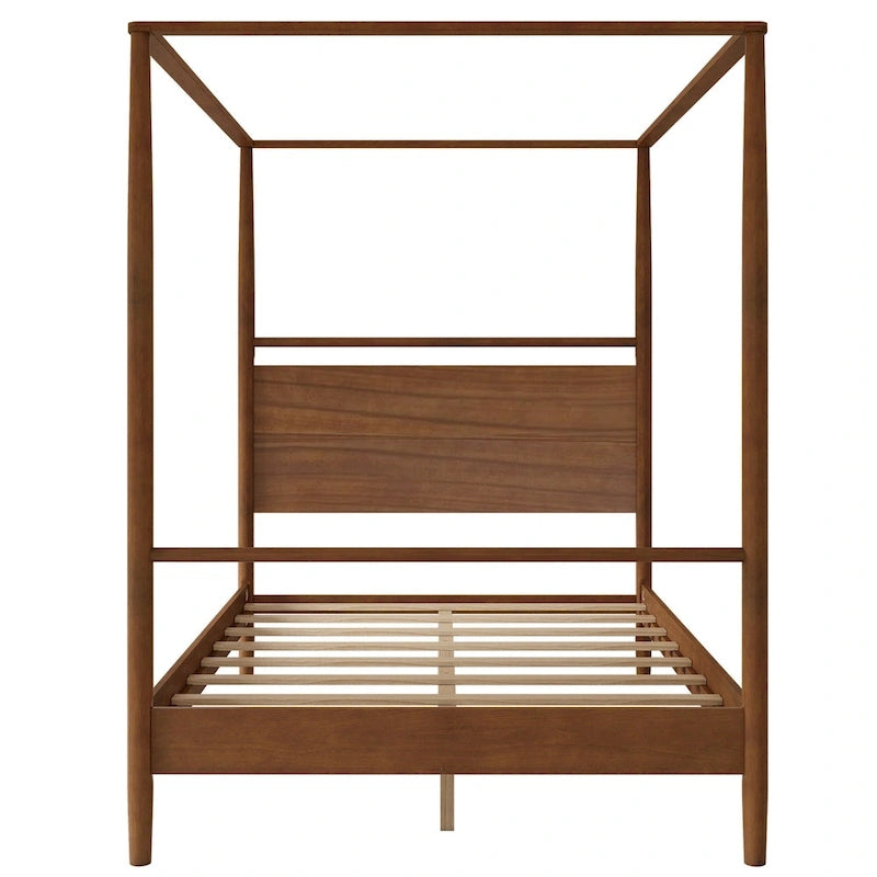 Modern Heritage Solid Pine Canopy Platform Bed – Full, Queen, King