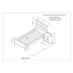 Twin Bed with Headboard and Footboard With a Nightstand