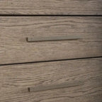 8-Drawer Dresser in Burnished Beige – Rubberwood & Oak Veneer
