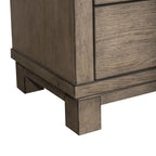 8-Drawer Dresser in Burnished Beige – Rubberwood & Oak Veneer