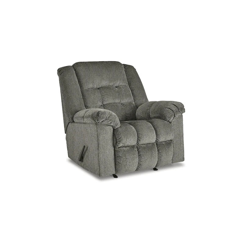 Plush Rocker Recliner Chair with One-Pull Reclining & Gentle Rocking Motion