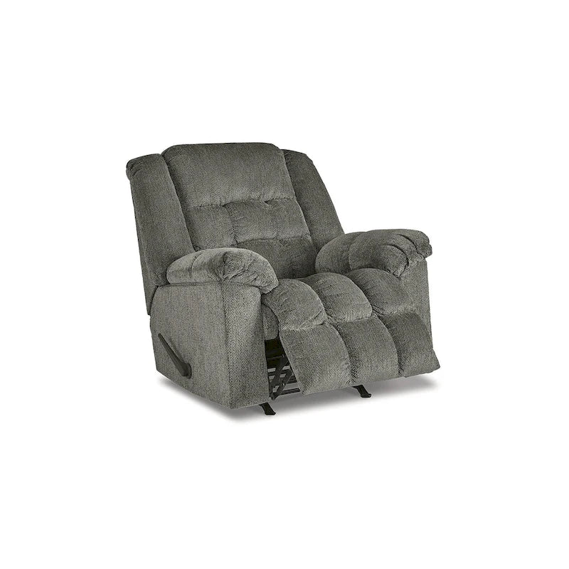 Fauteuil inclinable à bascule en peluche avec inclinaison à une traction et mouvement de bascule doux