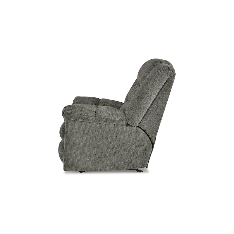 Fauteuil inclinable à bascule en peluche avec inclinaison à une traction et mouvement de bascule doux