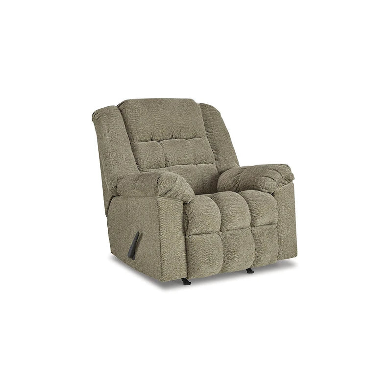 Fauteuil inclinable à bascule en peluche avec inclinaison à une traction et mouvement de bascule doux