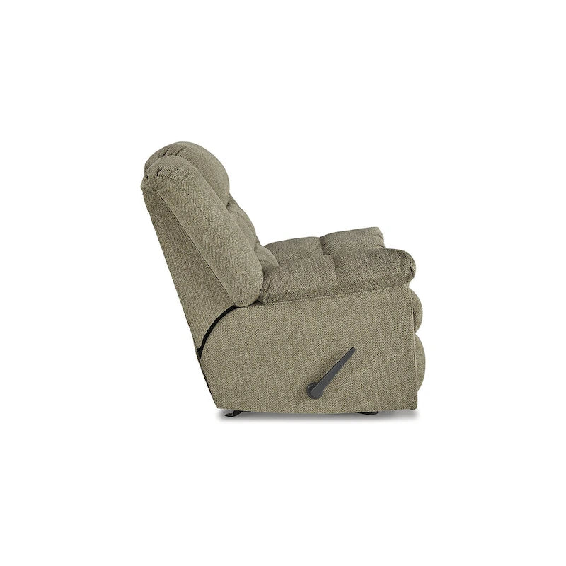 Fauteuil inclinable à bascule en peluche avec inclinaison à une traction et mouvement de bascule doux