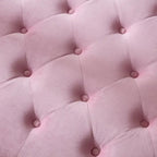 Luxury Tufted Velvet Extra Long Bed Bench with Nailhead Trim & Bolster Pillows