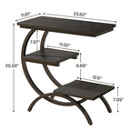 Industrial 3-Tier Small Side Table for Couch