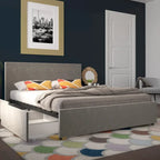 The Novogratz Kelly Upholstered Bed with Storage Drawers