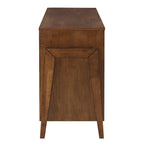 Commode à 6 tiroirs en bois d'hévéa Mid-Century – Brun tabac ou Gris anthracite