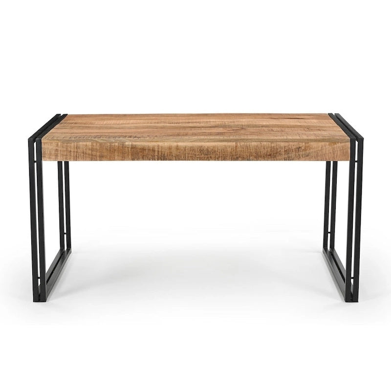 Handmade Reclaimed Mango Wood Dining Table with Iron Legs – India