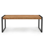 Handmade Reclaimed Mango Wood Dining Table with Iron Legs – India