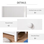 Modern Bedside End Table with Drawer & Storage Shelf – 19.75x13.75x23.5"