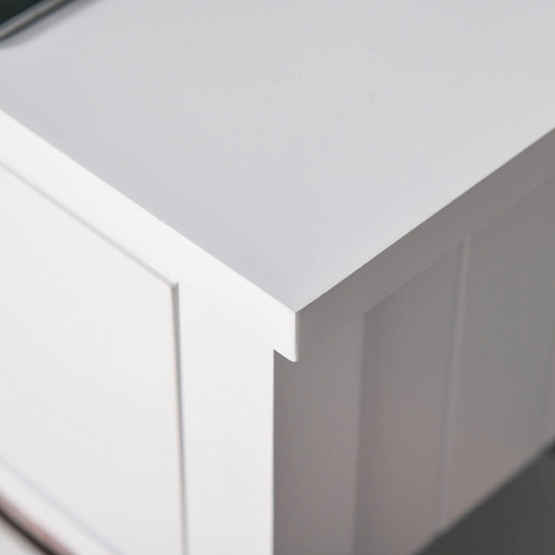 Modern Bedside End Table with Drawer & Storage Shelf – 19.75x13.75x23.5"