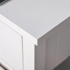 Modern Bedside End Table with Drawer & Storage Shelf – 19.75x13.75x23.5"