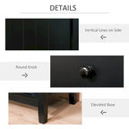 Modern Bedside End Table with Drawer & Storage Shelf – 19.75x13.75x23.5"