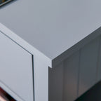 Modern Bedside End Table with Drawer & Storage Shelf – 19.75x13.75x23.5"