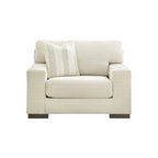 Grand fauteuil d'appoint avec base plateforme et coussins réversibles – Neutre