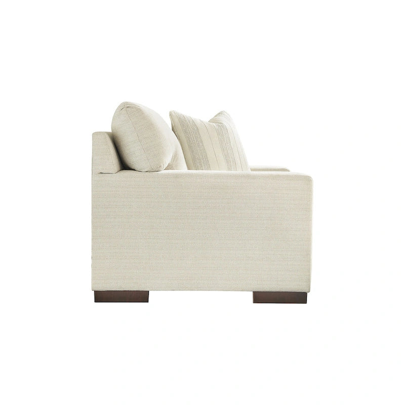 Oversized Accent Chair with Platform Foundation & Reversible Cushions – Neutral