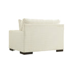 Grand fauteuil d'appoint avec base plateforme et coussins réversibles – Neutre