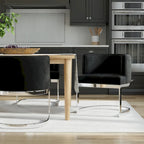 Contemporary Wingback Dining Chair – Upholstered Accent Seat