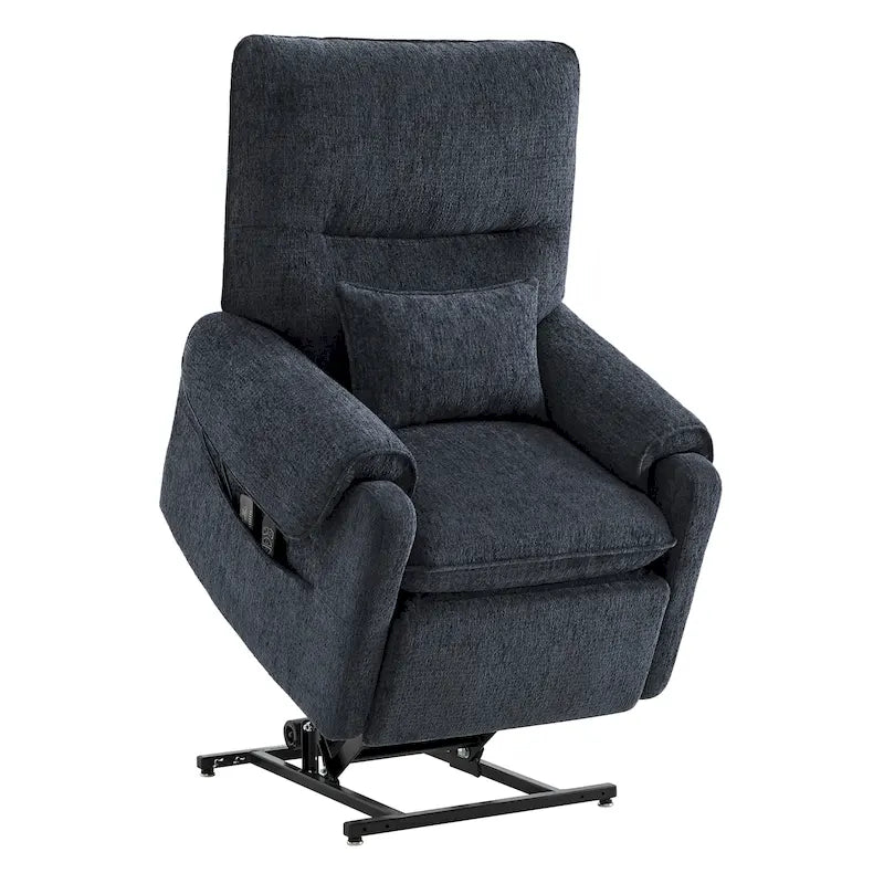Fauteuil releveur inclinable électrique multiposition avec chaleur et massage – Tissu chenille