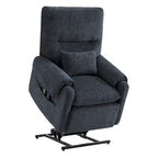 Fauteuil releveur inclinable électrique multiposition avec chaleur et massage – Tissu chenille