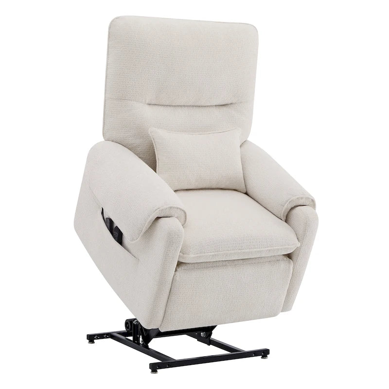 Infinite-Position Power Lift Recliner with Heat & Massage – Chenille Fabric