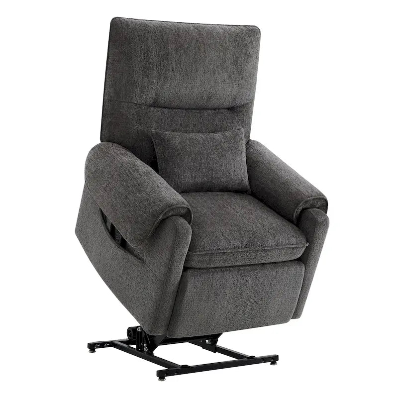Infinite-Position Power Lift Recliner with Heat & Massage – Chenille Fabric